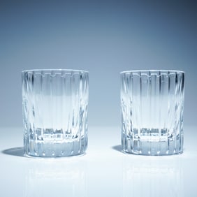 Pair of Baccarat Harmonie Crystal Tumbler Glasses with Box