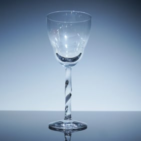 Baccarat Crystal Water Goblet, Stream Pattern, Boxed