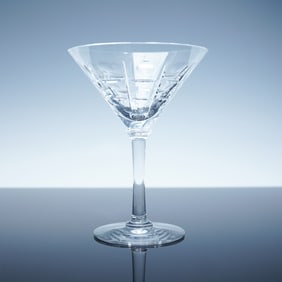 Baccarat Crystal Martini Glass, Equinox Pattern, Boxed