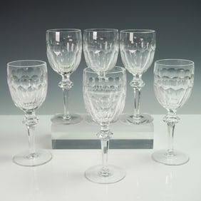 6pc Waterford Crystal Claret Wine Glasses, Curraghmore
