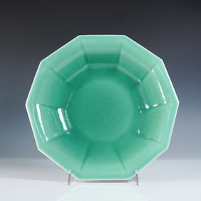 Rookwood Pottery Octagonal Green Bowl 2925
