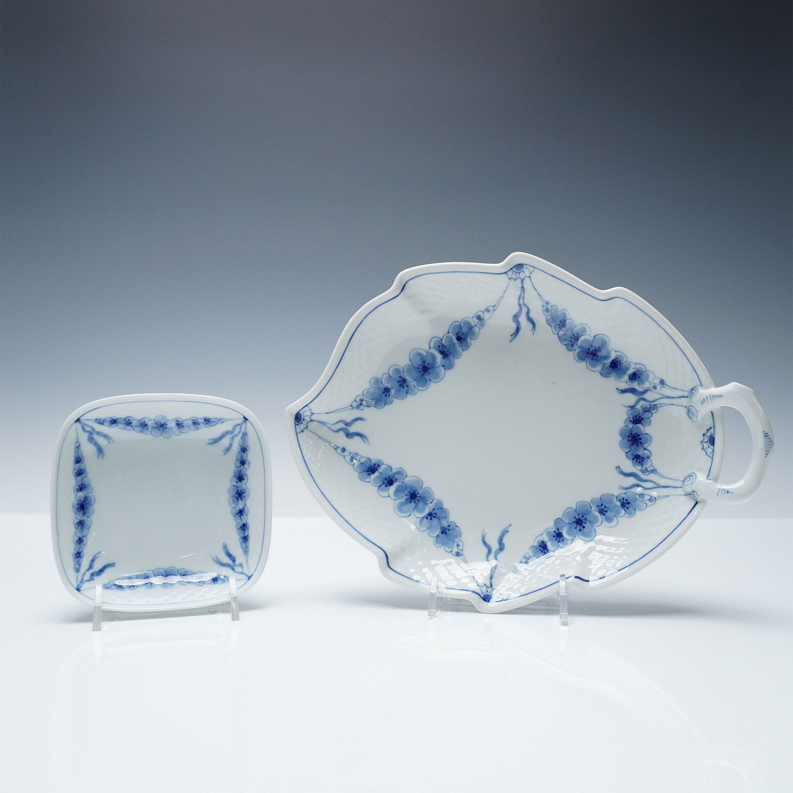 2pc Bing & Grondahl Blue Empire Serving Tray and Square Dish (1 of 6)