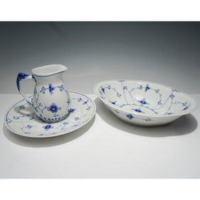 3pc Bing & Grondahl Blue Traditional Porcelain Set