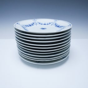 12pc Bing and Grondahl Dinner Plates, Empire