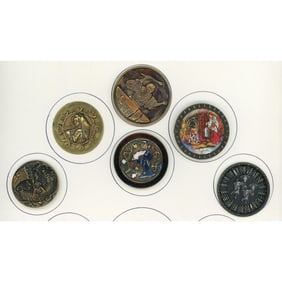 A partial card of division 1 & 3 Asian themed buttons