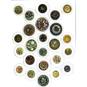 A card of division one flower buttons