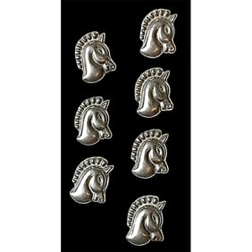 A small card of division three Mexican silver buttons