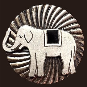 A division three French white animal button
