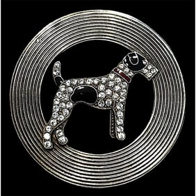 A division three French White Dog button