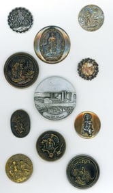 A small card of division 1 & 3 Pictorial buttons