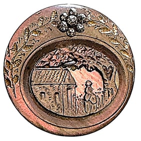 A division one carved pearl scene button