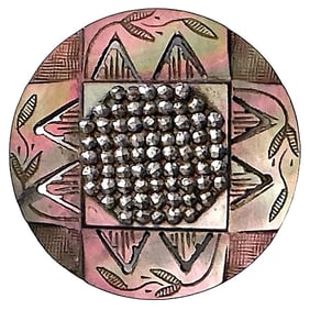 A division one openwork pearl engraved button