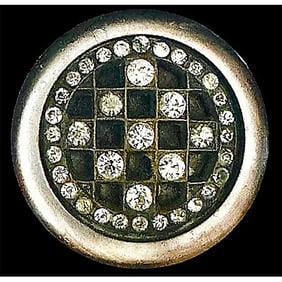 A division one smokey jeweled pearl button
