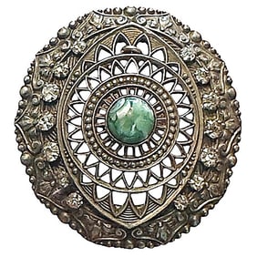 A division one large jewel pierced button