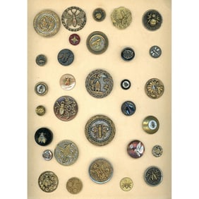 A card of division one metal picture Buttons