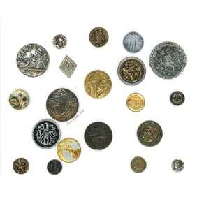 A partial card of division one pictorial buttons