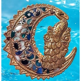 A division three pictorial enamel button