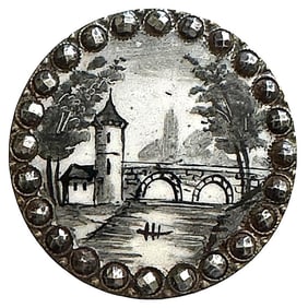 A division one Monochromatic pictorial enamel button