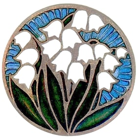 A division three pictorial enamel button