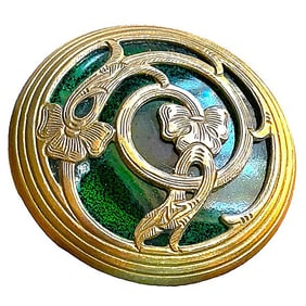 A division one glass background pictorial button