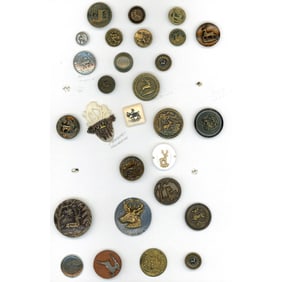 A card of division one & three animal buttons