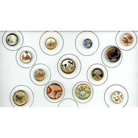 A partial card of division 1 & 3 Satsuma Buttons