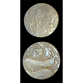 A small card of division three pictorial pearl buttons