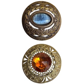 A small card of division one large jewel buttons