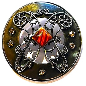 A division one large GAY 90 jewel button