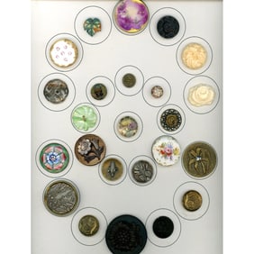 A card of assorted division 1 & 3 plant life buttons