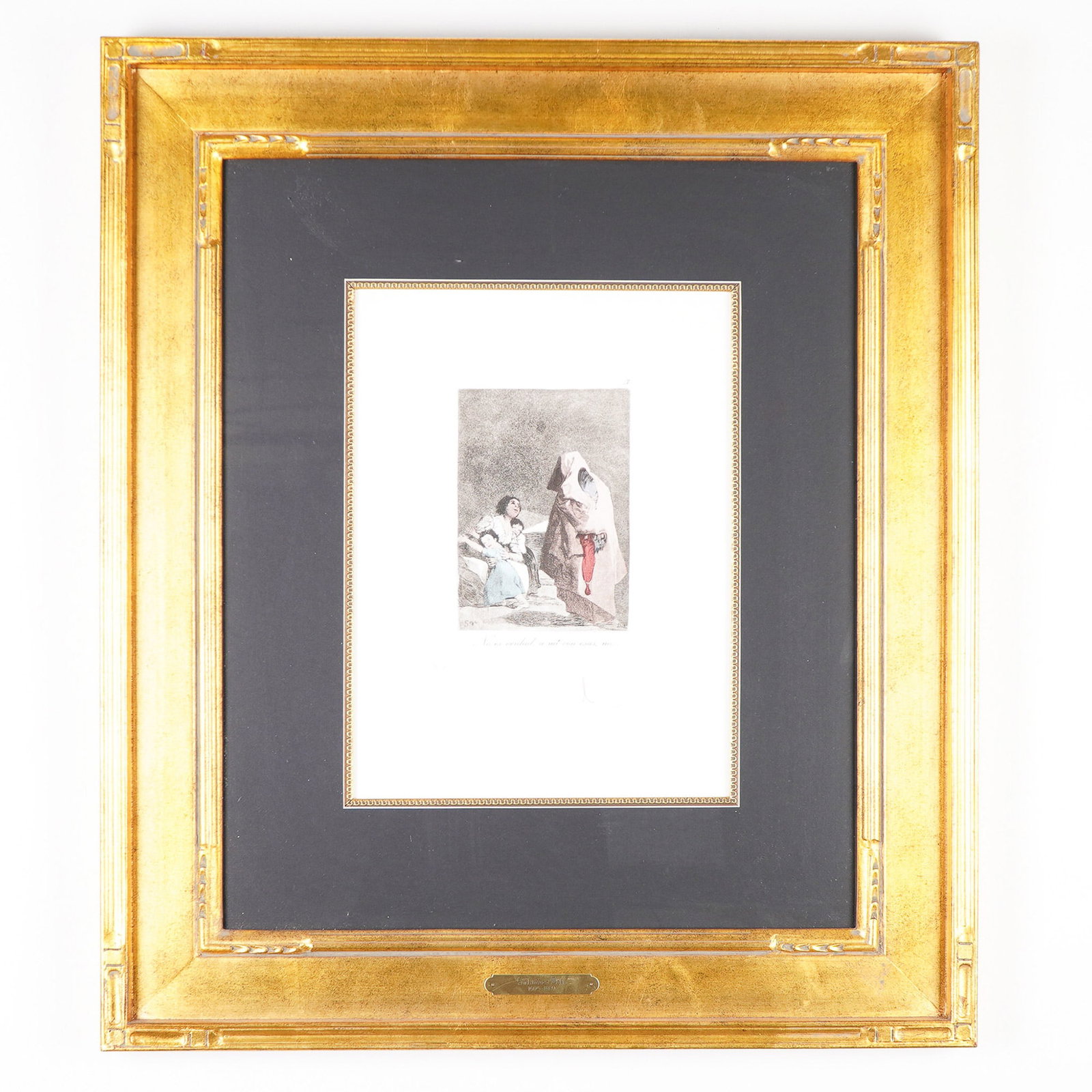 Salvador Dali Hand-Signed Lithograph, Les Caprices de Goya: Salvador Dali (1904-1989) hand-signed lithograph from the "Les Caprices de Goya" series, a reinterpretation of Francisco de Goya's original 1799 etchings. This print, numbered "E.A.," is executed on B