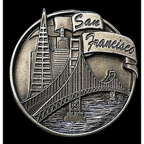 A division three verbal and scene pewter button