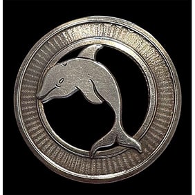 A division 3 early French white metal pictorial button