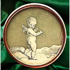 A division one pictorial under glass button