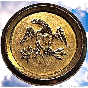 A division one metal pictorial button