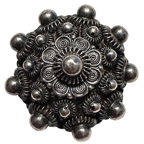 A scarce size Division one Peasant silver button