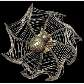 A division three spider on a web button