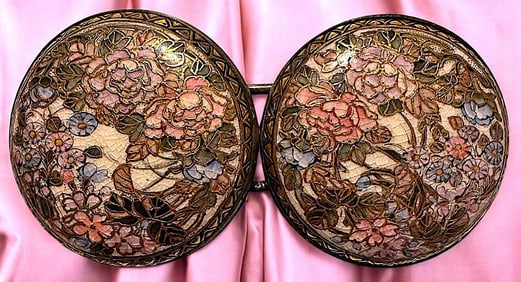 A division one two piece Japanese pottery buckle.