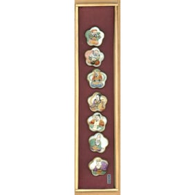 A set of division three buttons in original box