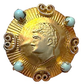 A rare division one head profile button