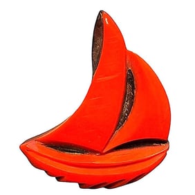 A division three realistic pictorial wood button