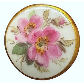A division one porcelain pictorial button