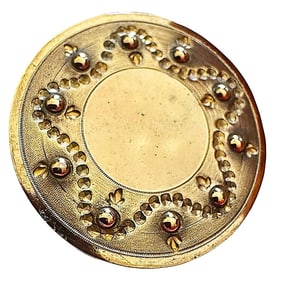 A division one unusual patterned copper button