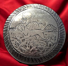 A RARE division one silver hunt button