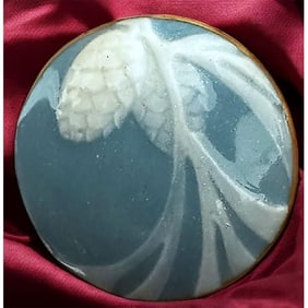 A division one RARE pictorial porcelain button