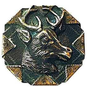 A division one pictorial animal button