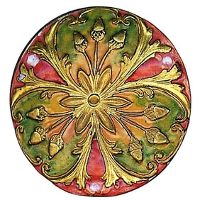 A division one pictorial enamel button