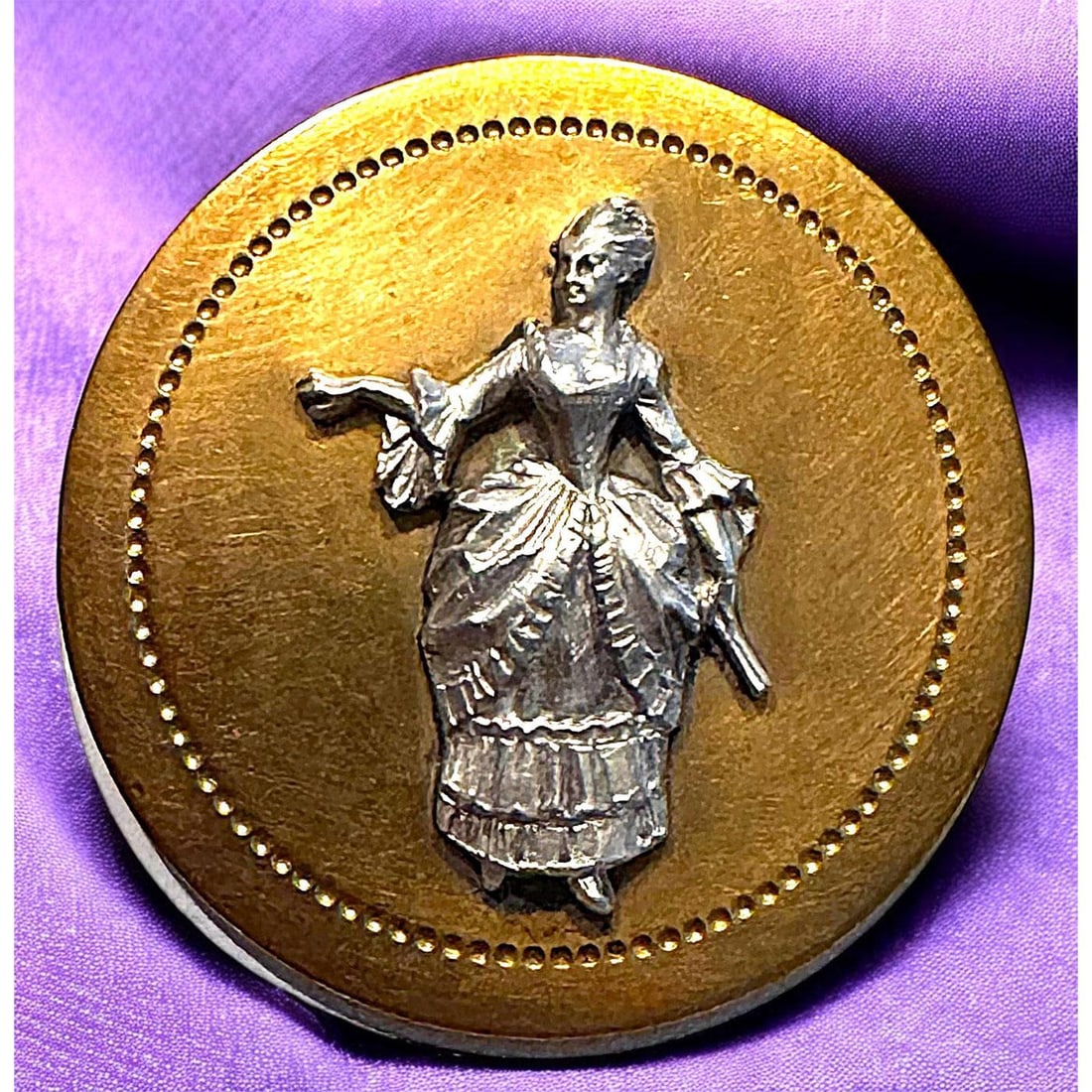 A division one silver and brass pictorial button (1 of 3)