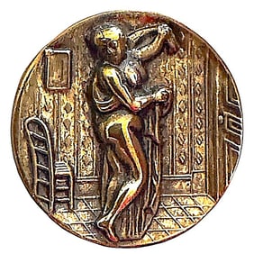 A division one RARE pictorial button