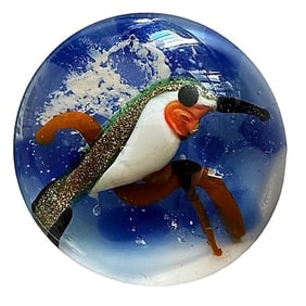 A division three studio artist glass pictorial button